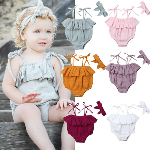 6 Colors Newborn Baby Girl Boys Cute Bodysuits