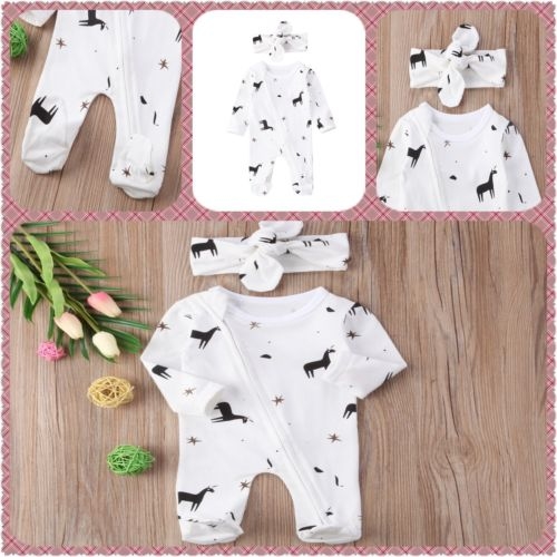 Baby Boys Girls Newborn Infant Top Romper Jumpsuit