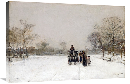 36 in. in the Snow Art Print - Luigi Loir