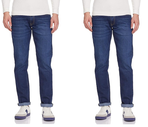 Men Cotton straight  Lycra Stretchable Jeans PACK OF 2 (Size-S)