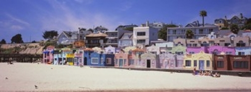 Panoramic Images PPI92437L Houses On The Beach  Capitola  Santa Cruz  