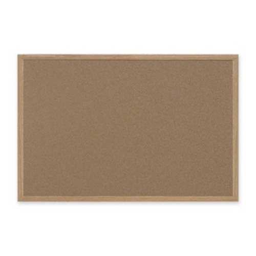 Earth Cork Bulletin Board, 24 x 36 in., Wood Frame