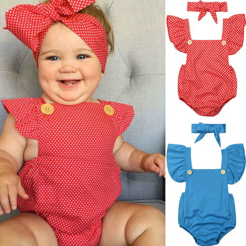 2PCS Toddler Kids Baby Girls Boys Cute Bodysuits