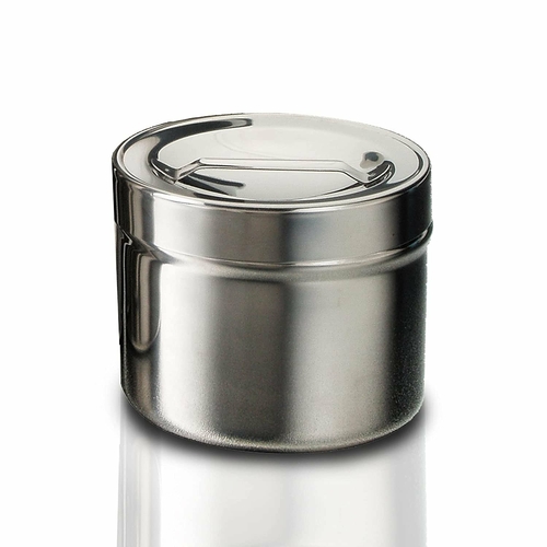 Dukal Pack of 12 Stainless Steel Dressing Jars with Lid 1/2 qt.
