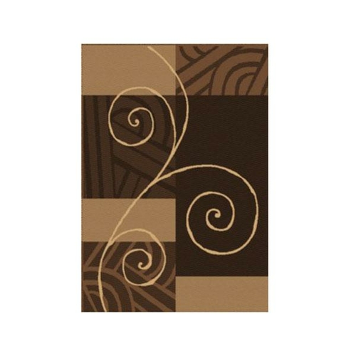 Decora Brown Ornament Polypropylene Rug