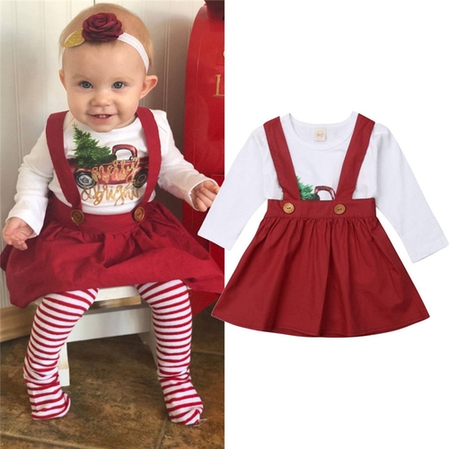 Cute Baby Girls Christmas Outfits Girl Car