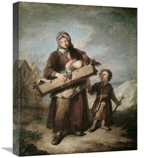 Global Gallery GCS-277439-22-142 22 in. Poor Woman with the Children A