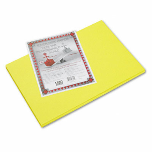 Pacon 103616 Riverside Construction Paper- 76 lbs.- 12 x 18- Yellow- 5