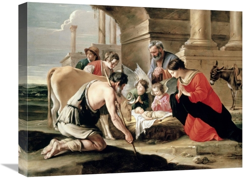 Global Gallery GCS-282586-22-142 22 in. Adoration of the Shepherds Art