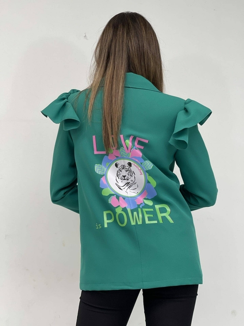 Blazer Volante Hombro Love is Power