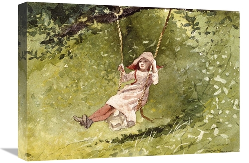 Global Gallery GCS-268129-22-142 22 in. Girl on a Swing Art Print - Wi