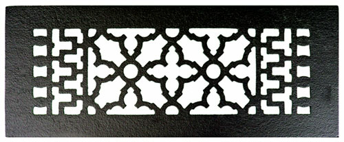 Acorn GR7BG 12" x 4" Cast Iron Decorative Grille - Black Iro