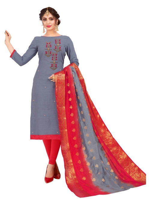 Generic Women's South Slub Cotton Salwar Material
