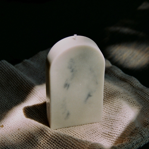 Portal Soy Pillar Candle - Marble