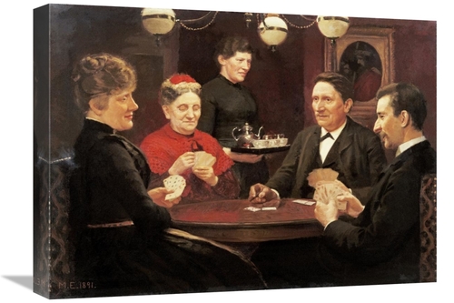 Global Gallery GCS-266280-22-142 22 in. The Game of Bridge Art Print -