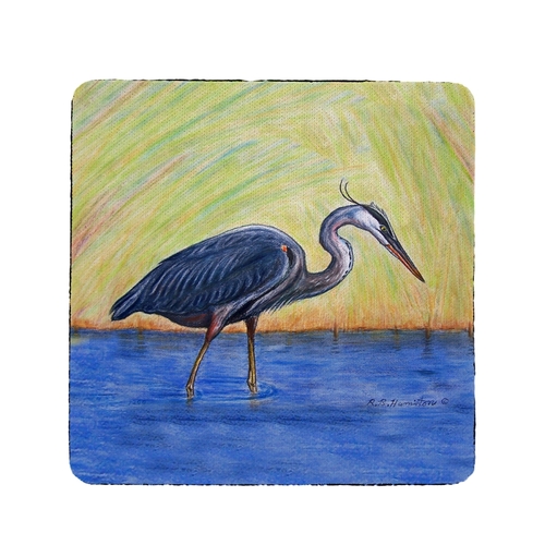 Betsy Drake CT027 Blue Heron Coaster - Set of 4