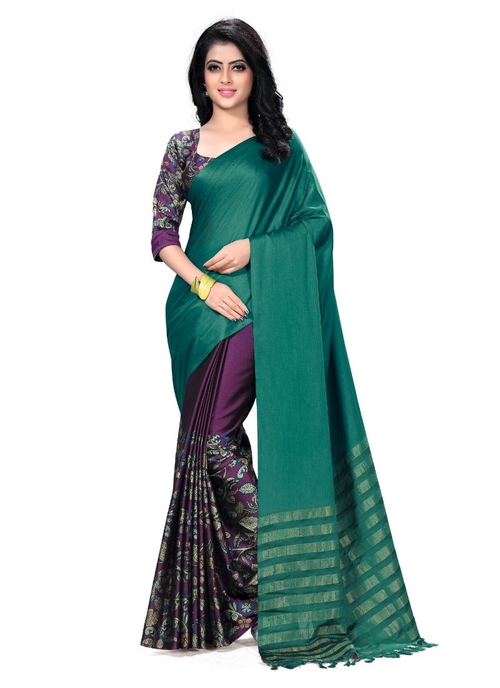 Generic Women's Handloom Cotton Soft Silk Saree