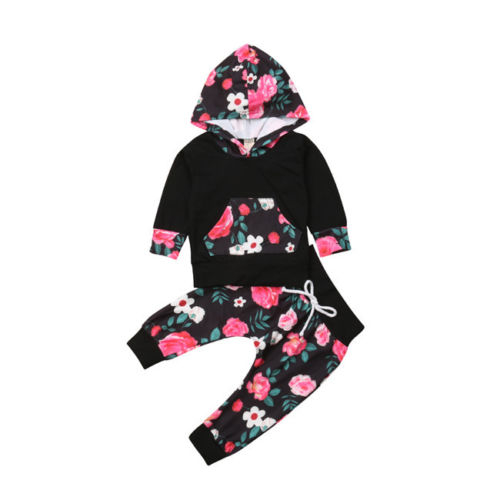 Toddler Kids Baby Girl Floral Clothes Sweater