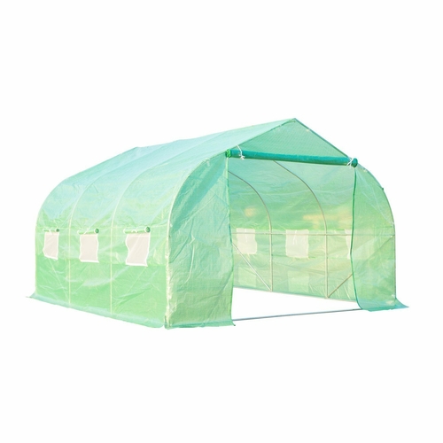 Outsunny 11.5' x10' x 6.7' Walk-in Greenhouse Garden Plant Seed Green