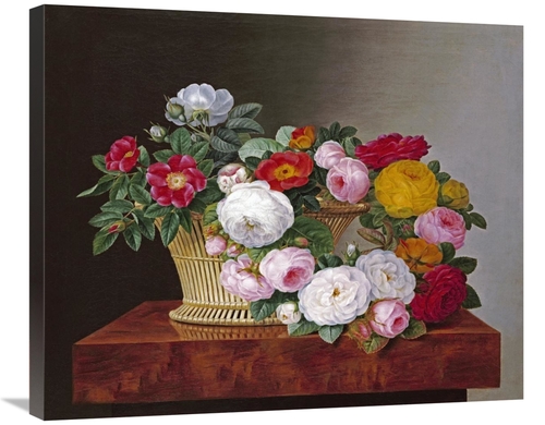 Global Gallery GCS-268164-30-142 30 in. Still Life of Roses in a Baske