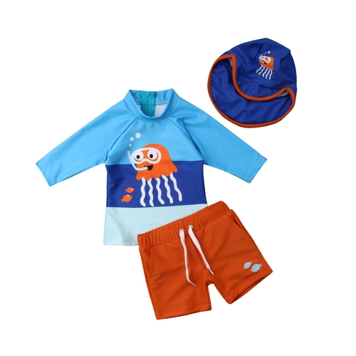 Toddler Kid Baby Boys Bikini Set Long Sleeve