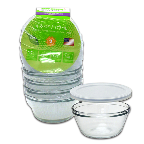 Libra Wholesale 6565410 6 oz Food Storage Container Set, Clear - 4