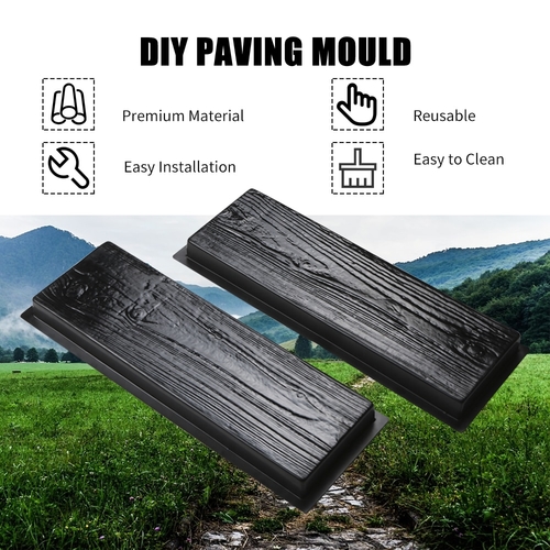 Rectangle Paving Mould Wood Pattern Brick Stone