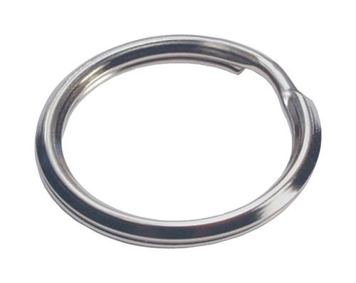 Hillman 5936646 Tempered Steel Split Rings & Cable Key Ring, Silve