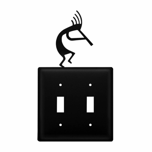 Wrought Iron Kokopelli Double Switch Cover