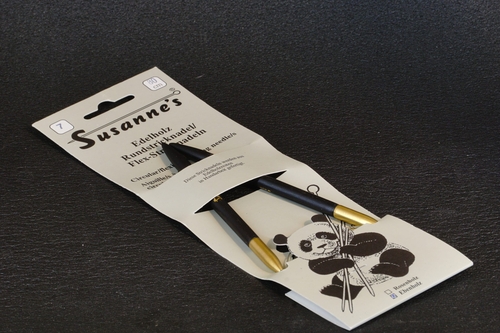 Ebony Fixed Circular Knitting Needle 8 mm  80 cm