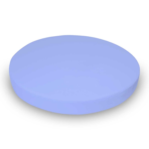 SheetWorld Fitted Round Crib Sheet - 100% Cotton Woven - Solid Blue