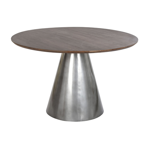 Dining Table DKD Home Decor Steel Aluminium Mango wood (120 x 120 x 76