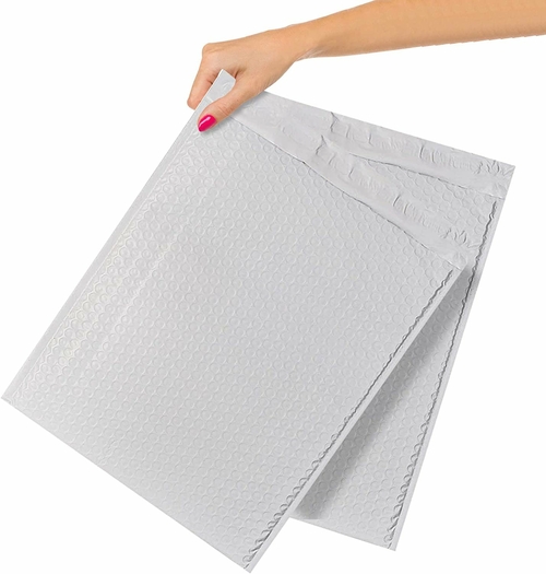 Poly Bubble Mailers 10.5" x 15", Pack of 10 White Padded Shipping