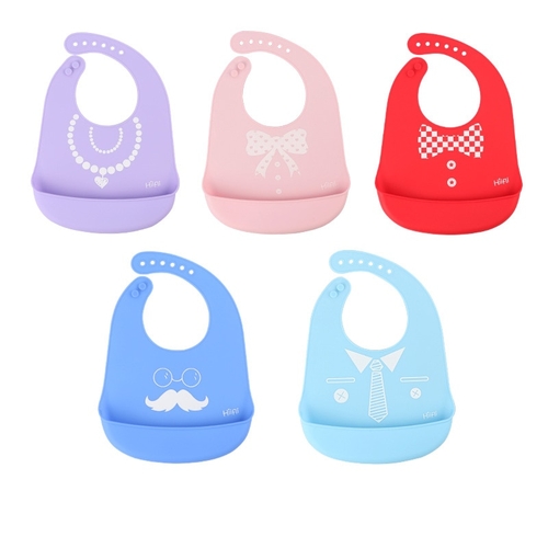 Baby Silicone Bibs Waterproof Feeding Baby Saliva