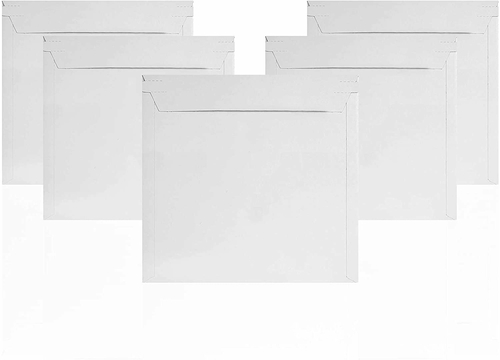 Pack of 10 White Rigid Mailers 6 x 6 Photo Cardboard Mailers with Self