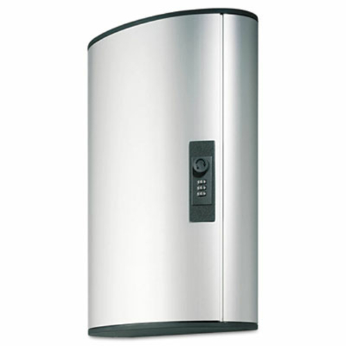Durable 1966-23 Locking Key Cabinet  36-Key  Brushed Aluminum  Silver 
