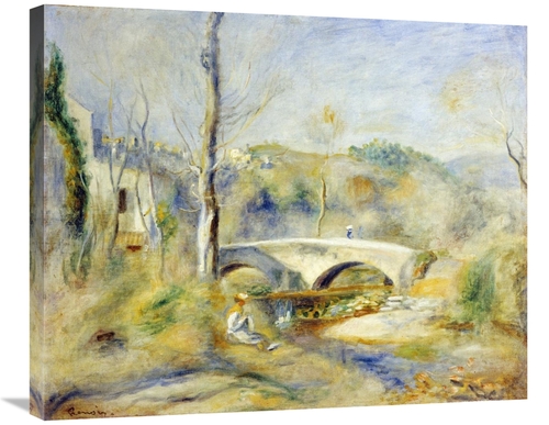 Global Gallery GCS-267126-30-142 30 in. Landscape with Bridge Art Prin