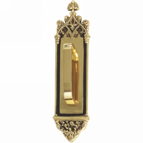 Brass Accents A04-P5601-TRD-610 Gothic Pull Plate with Traditional Pul