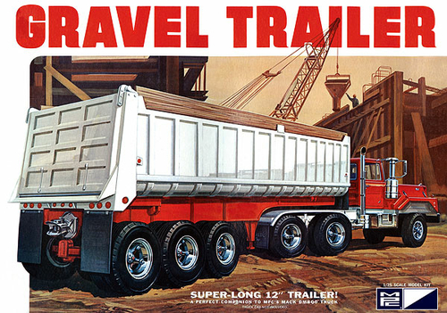 MPC MPC823 3-Axle Gravel Trailer Car Model Kits
