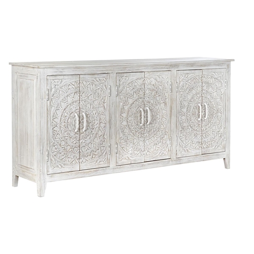 Sideboard DKD Home Decor White Mango wood (175 x 40 x 87 cm)