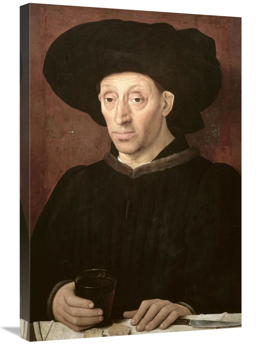 Global Gallery GCS-279461-30-142 30 in. A Man with a Glass of Wine Art