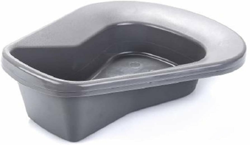 McKesson Pack of 50 Plastic Bedpans 14" Graphite Non Stick Surface