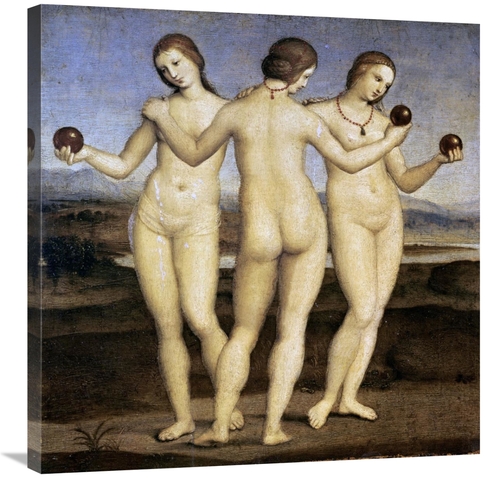 Global Gallery GCS-282704-30-142 30 in. The Three Graces Art Print - R