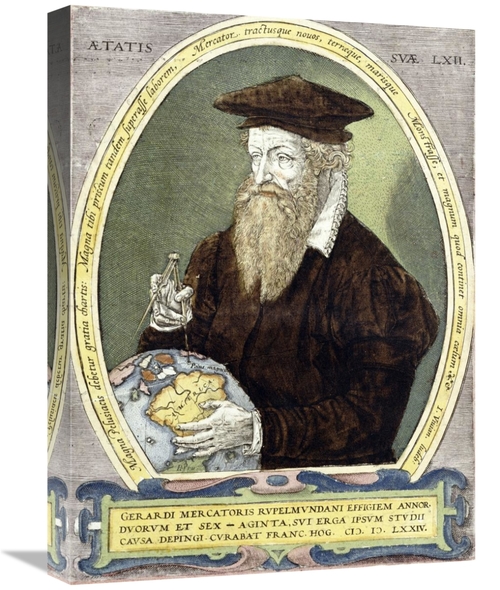 Global Gallery GCS-267810-22-142 22 in. Gerard Mercator Art Print - Be