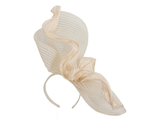 Tall cream bespoke racing fascinator