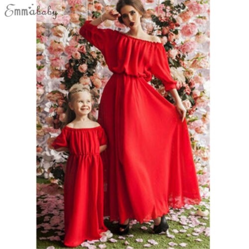 Summer Mother and Daughter Casual Boho Maxi Dress