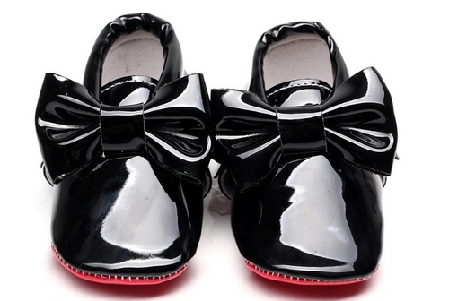 Hongteya New Patent leather Red bottom sole Baby