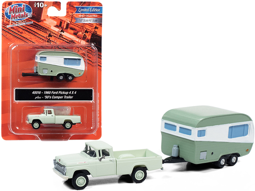 1960 Ford 4x4 Pickup Truck and 1950\'s Camper Travel Trailer Adriatic