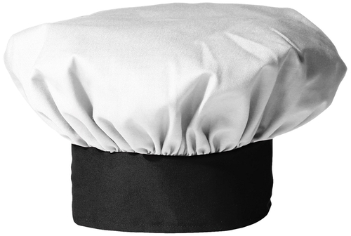 Chef Hat Twill in White/Black