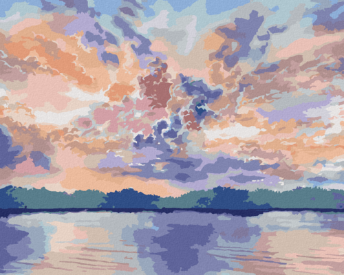 Paint by Numbers - TROPICAL PURPLE CLOUDS